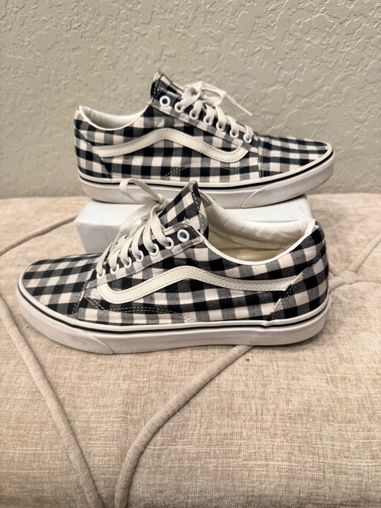 Vans Shoes - Vans Black & White Gingham Old Skool Sneakers